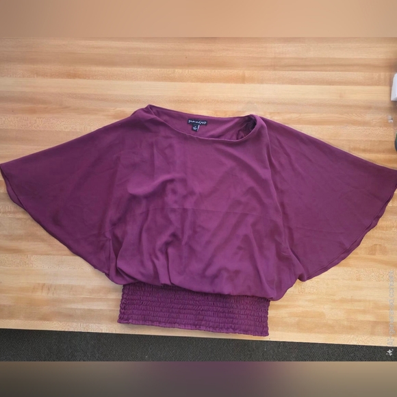 Sam & Jess Batwing Sleeve Smocked Hem Blouse (BL25) - Picture 11 of 11